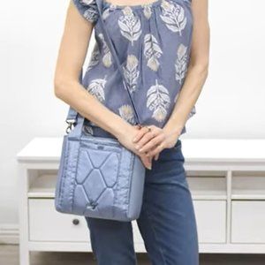Brand New Lug Metallic Blue Moon Cadence Crossbody Bag